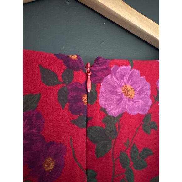 Keepsake The Label Waves Flare Sleeve Ruffle Dress Pomegranate Floral Size Small - Picture 9 of 14